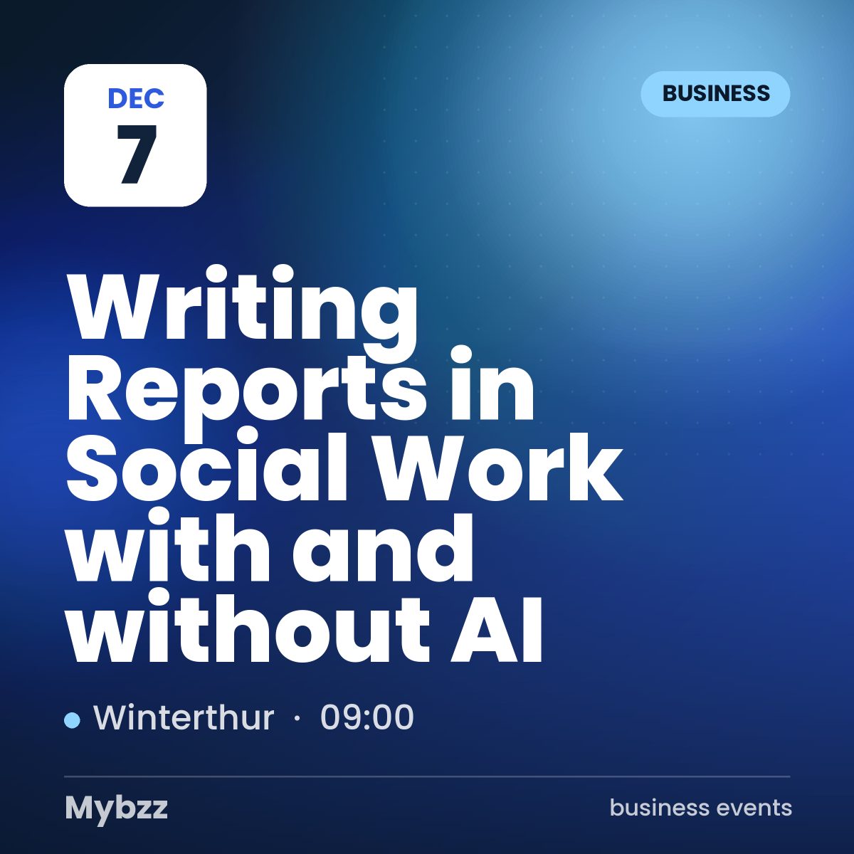 Event cover: Writing Reports in Social Work with and without AI