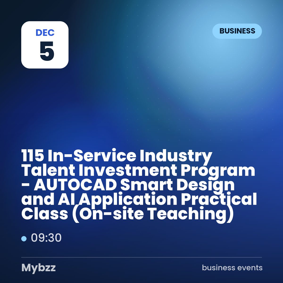 Event cover: 115 In-Service Industry Talent Investment Program - AUTOCAD Smart Design and AI Application Practical Class (On-site Teaching)