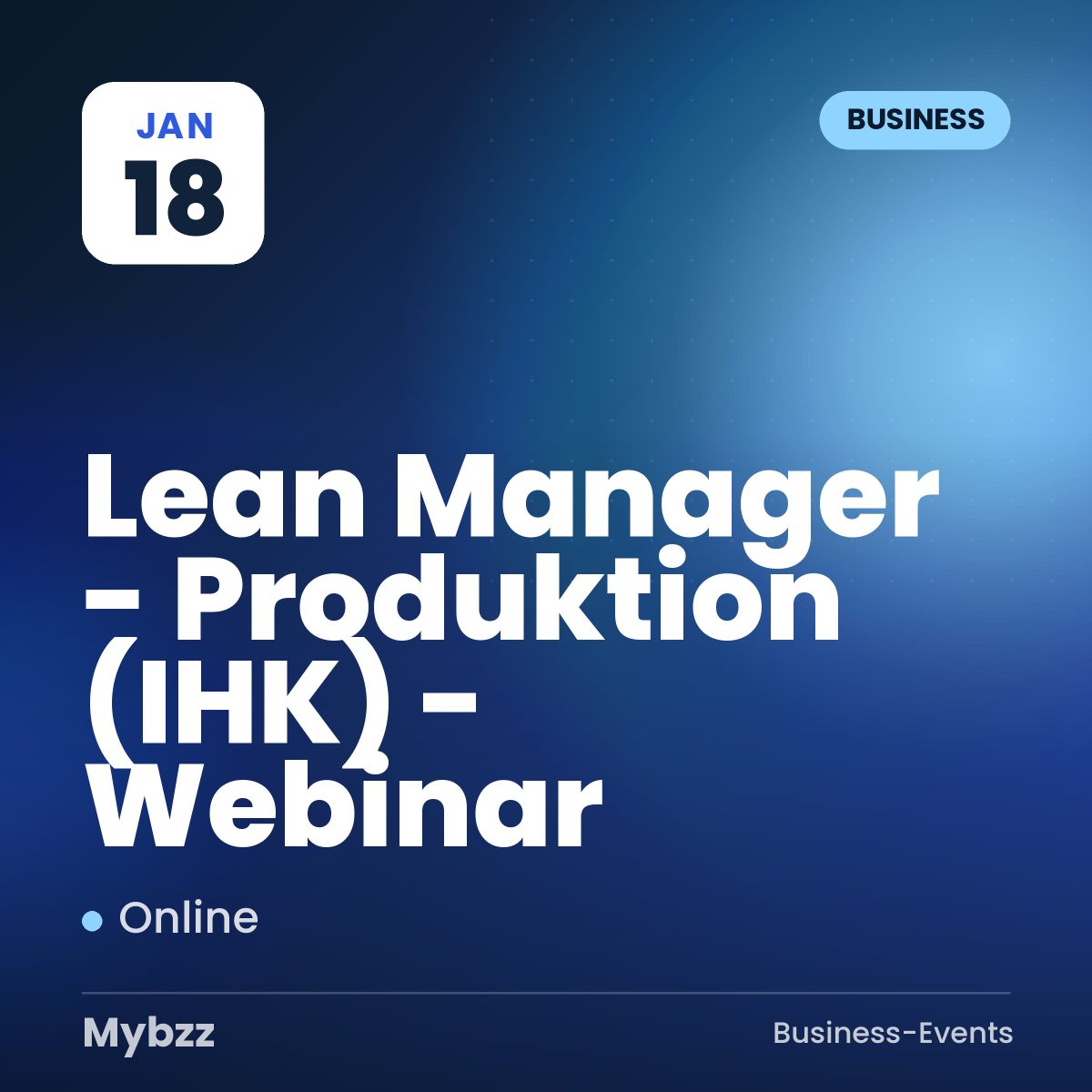 Event cover: Lean Manager - Produktion (IHK) - Webinar
