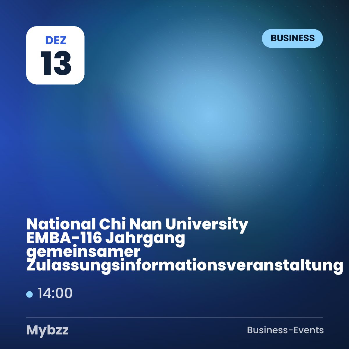 Event-Titelbild: National Chi Nan University EMBA-116 Jahrgang gemeinsamer Zulassungsinformationsveranstaltung
