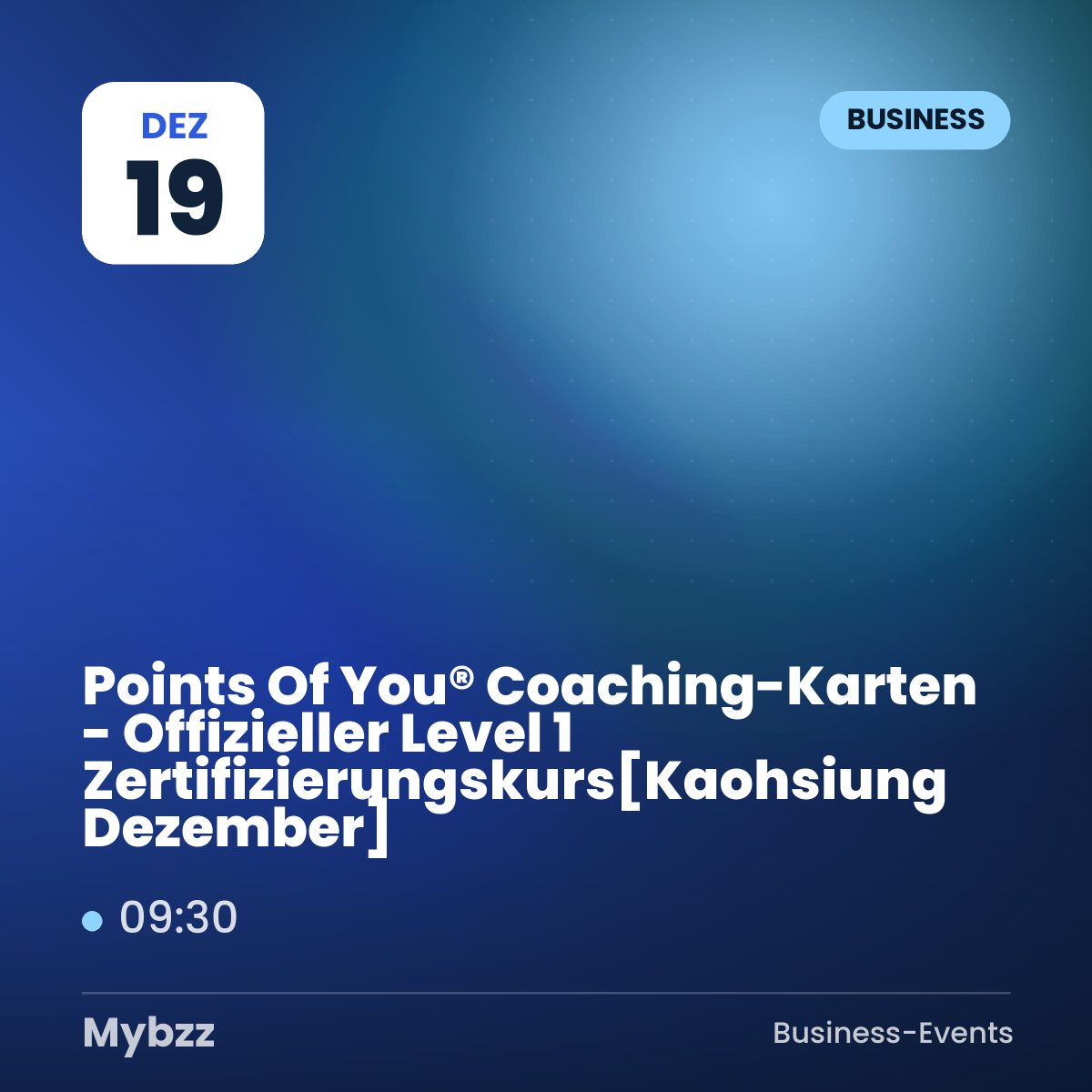 Event-Titelbild: Points Of You® Coaching-Karten - Offizieller Level 1 Zertifizierungskurs【Kaohsiung Dezember】