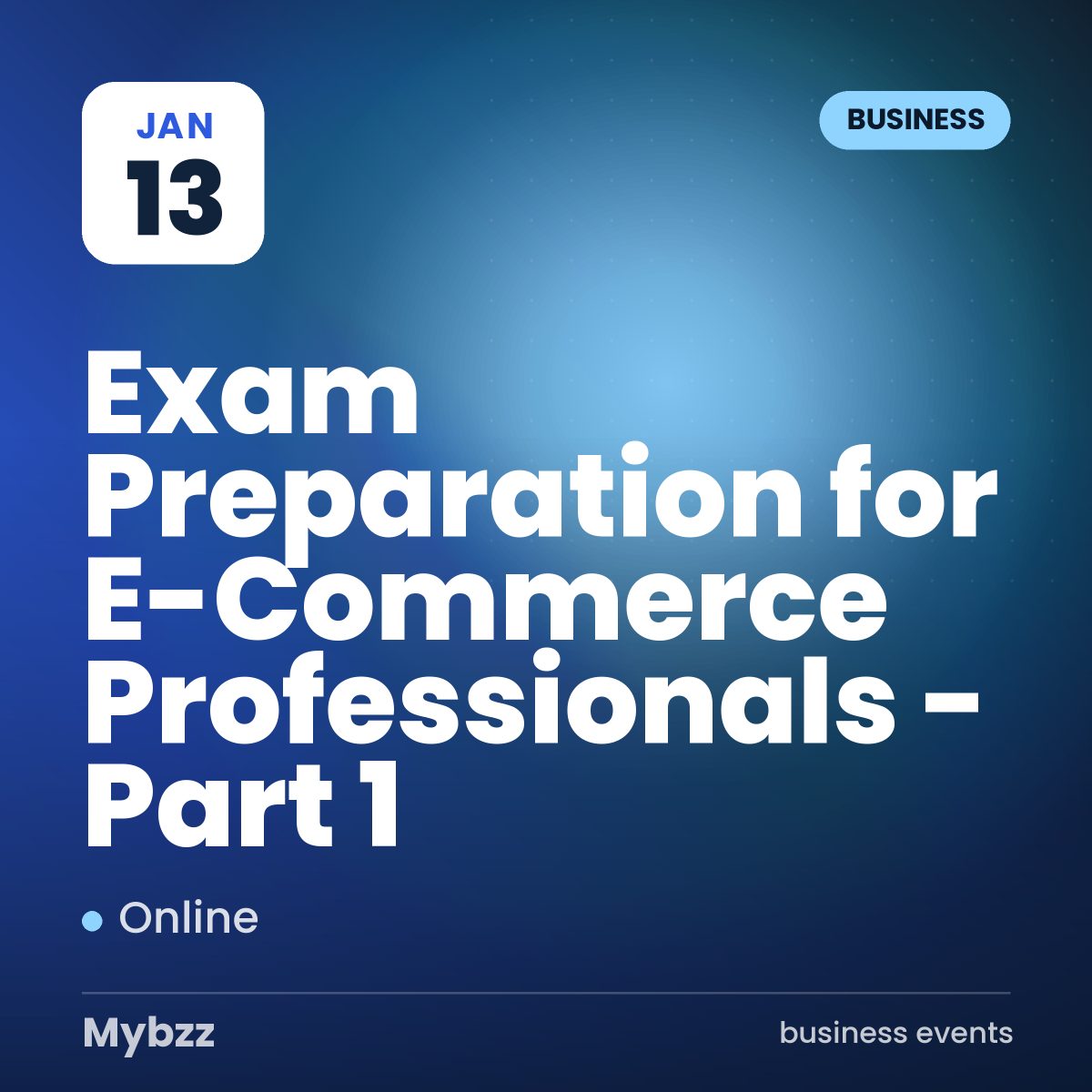 Event cover: Exam Preparation for E-Commerce Professionals - Part 1