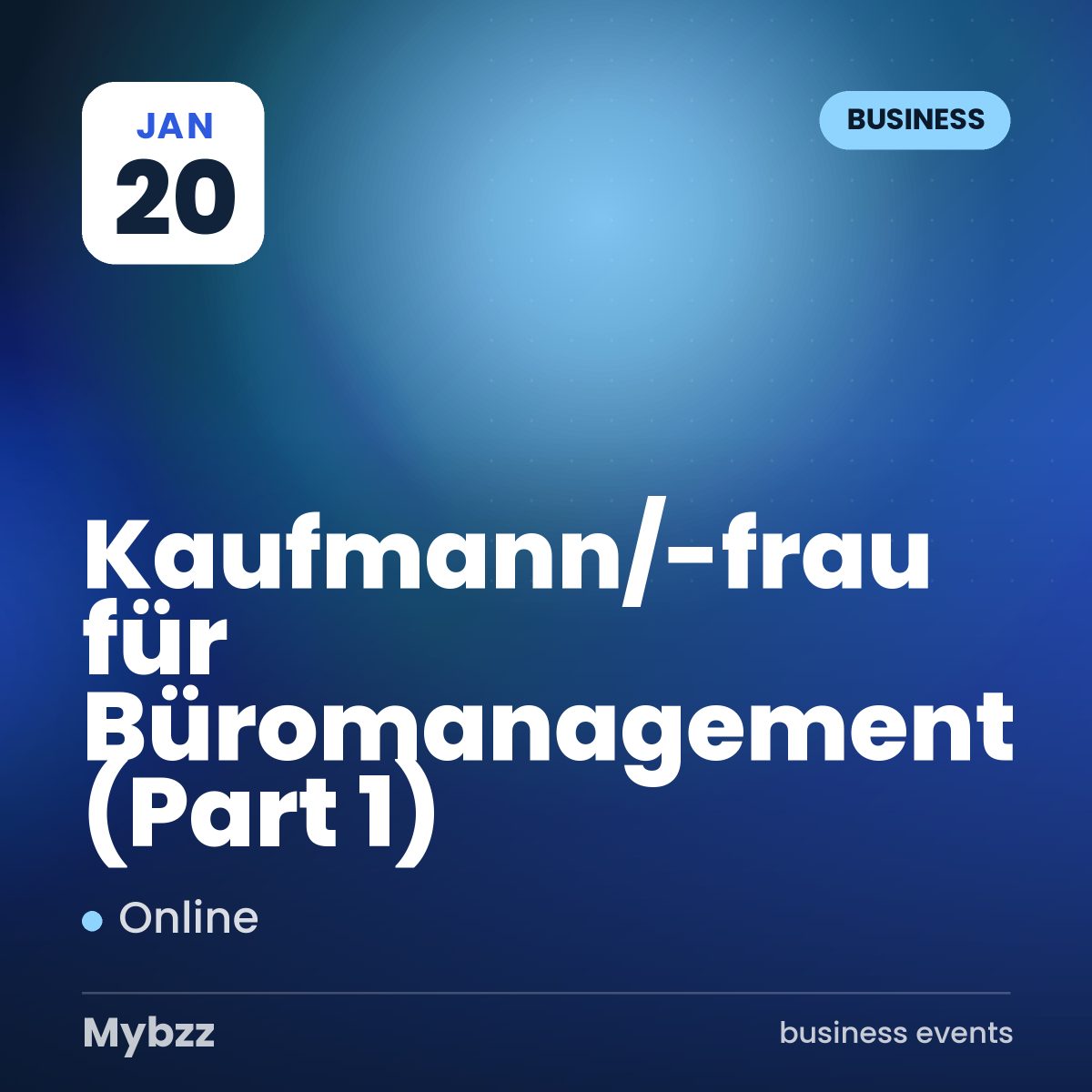 Event cover: Kaufmann/-frau für Büromanagement (Part 1)