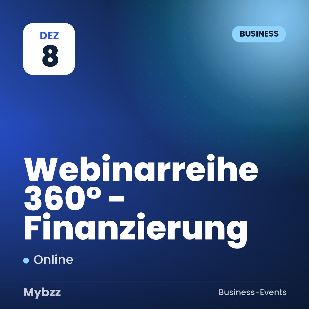 Event cover: Webinarreihe 360° - Finanzierung