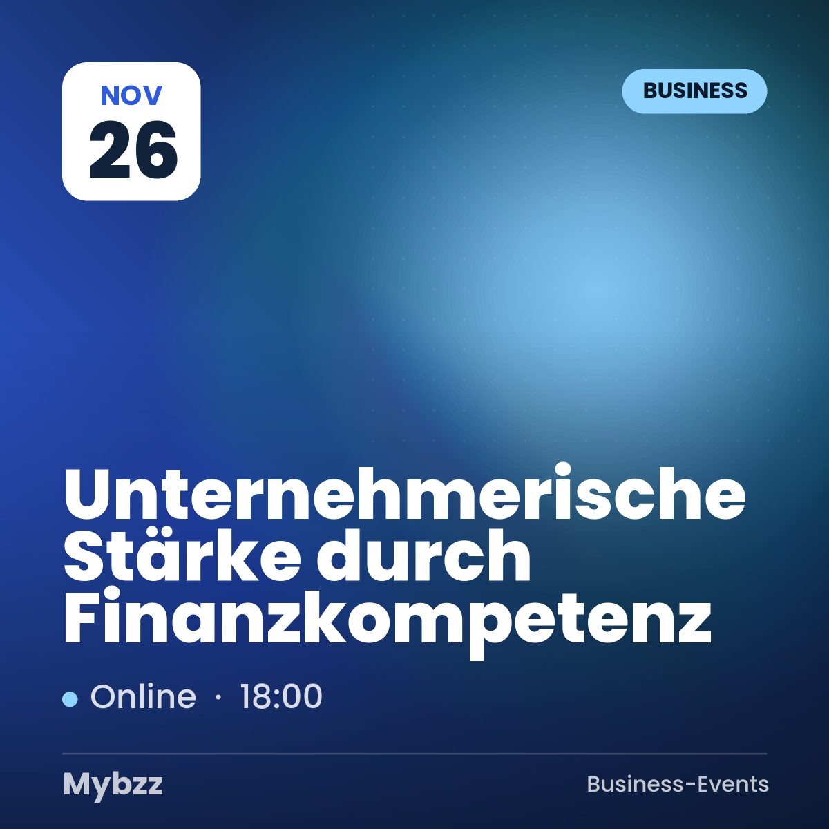 Event cover: Unternehmerische Stärke durch Finanzkompetenz