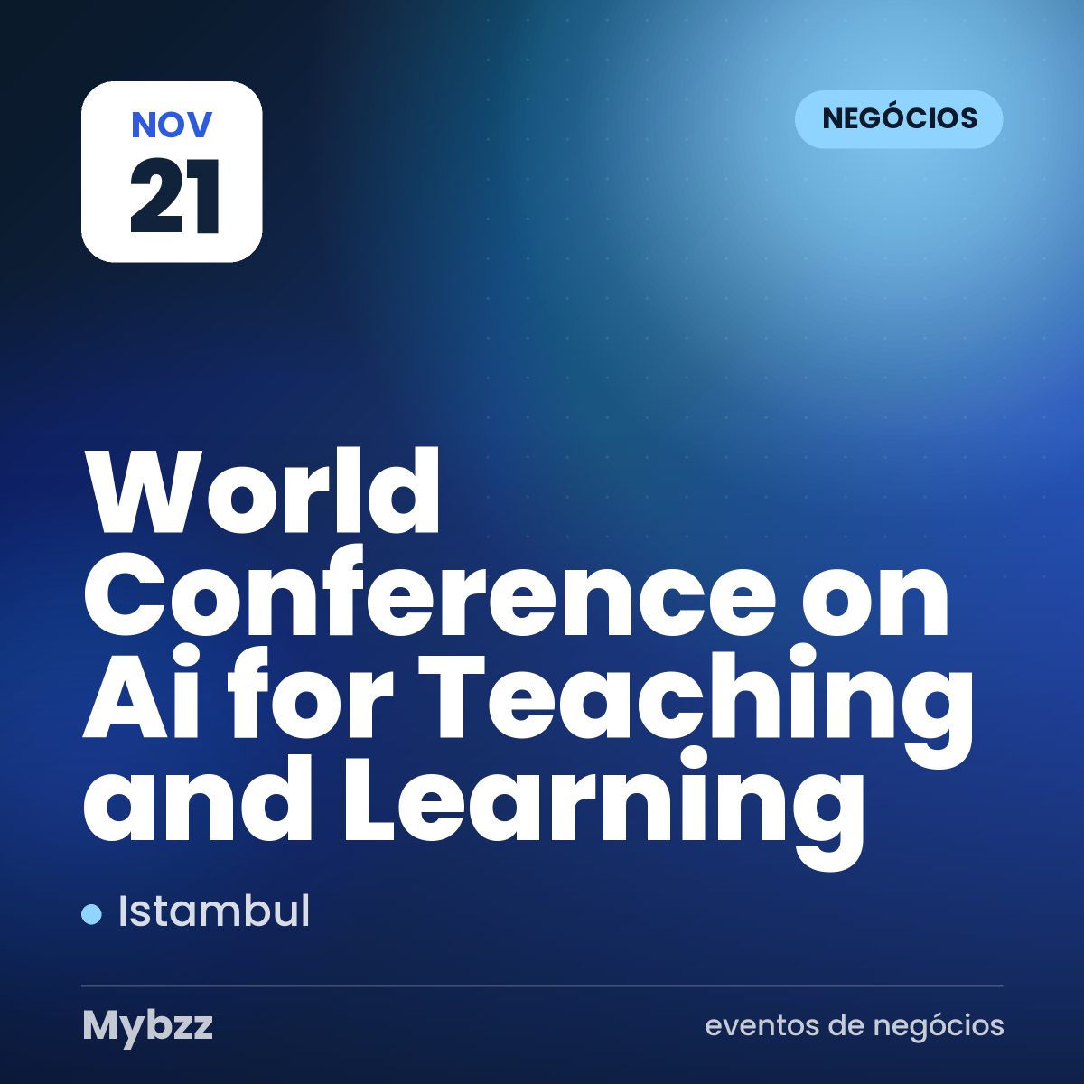 Capa do evento: World Conference on Ai for Teaching and Learning
