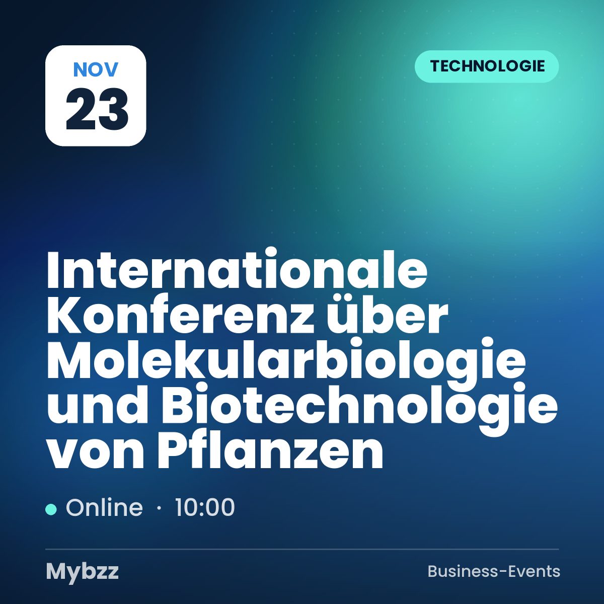 Event-Titelbild: Internationale Konferenz über Molekularbiologie und Biotechnologie von Pflanzen