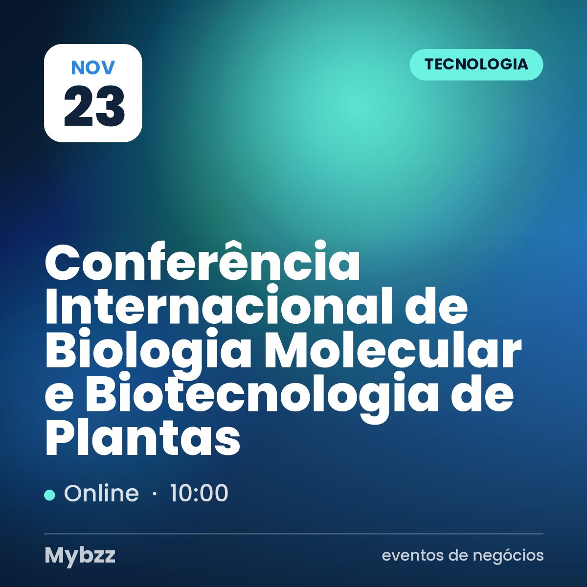 Capa do evento: Conferência Internacional de Biologia Molecular e Biotecnologia de Plantas