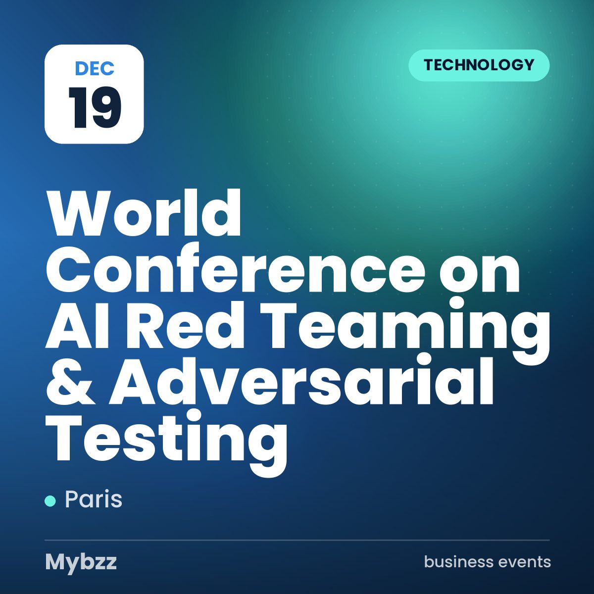 Event cover: World Conference on AI Red Teaming & Adversarial Testing