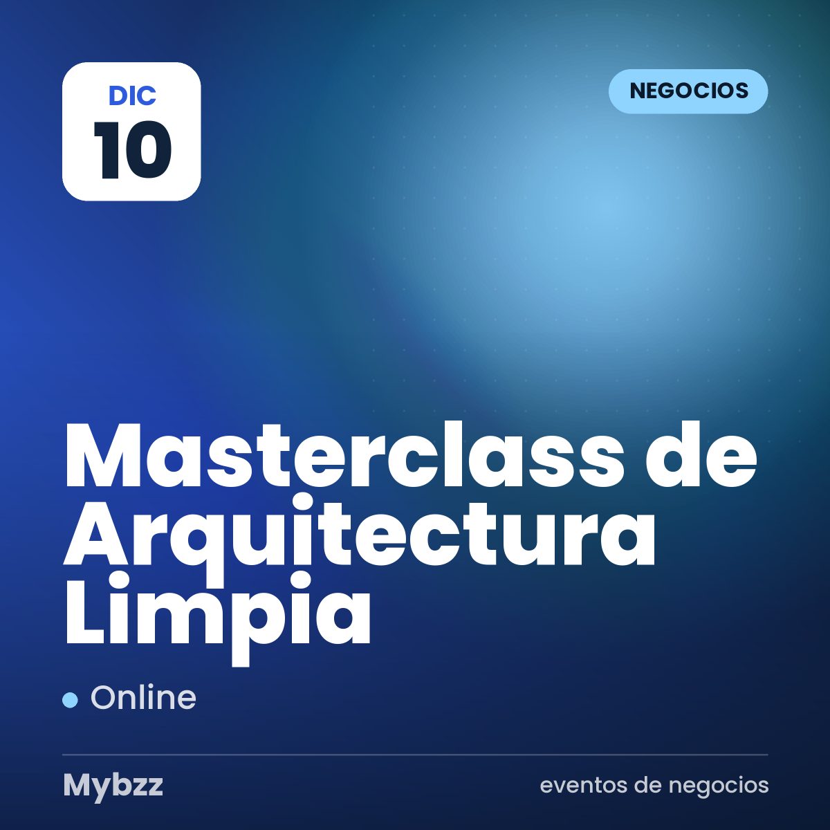 Portada del evento: Masterclass de Arquitectura Limpia